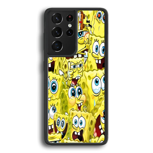Spongebob Cute Expression Samsung Galaxy S21 Ultra Case