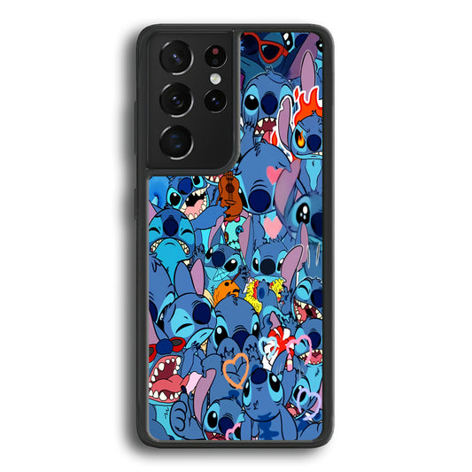 Stitch Cute Expression Samsung Galaxy S21 Ultra Case