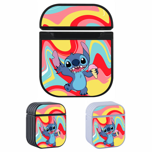 Stitch Sweet Ice Cream Hard Plastic Case Cover For Apple Airpods