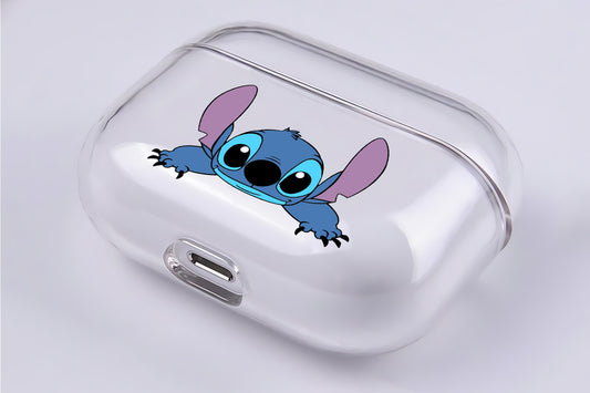 Stitch Close Up Cute Protective Clear Case Cover For Apple AirPod Pro