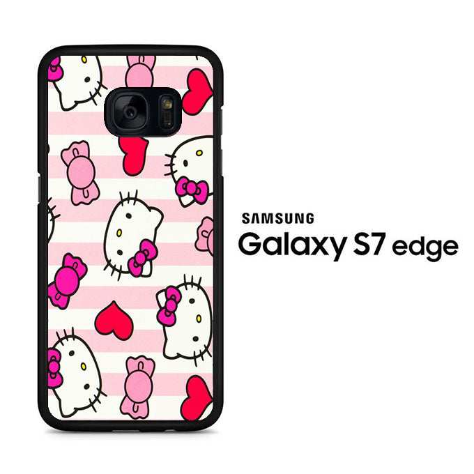 Stripe Love Hello Kitty Samsung Galaxy S7 Edge Case
