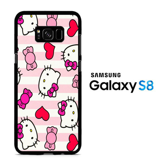 Stripe Love Hello Kitty Samsung Galaxy S8 Case