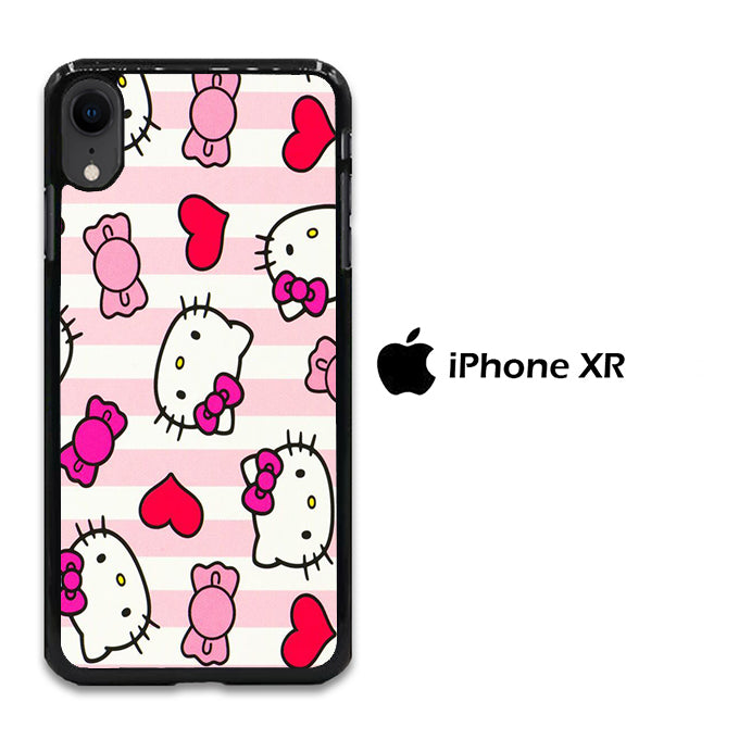 Stripe Love Hello Kitty iPhone XR Case