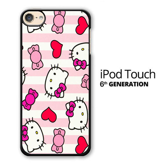 Stripe Love Hello Kitty iPod Touch 6 Case - Ezzystore