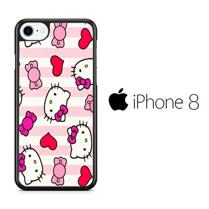 Stripe Love Hello Kitty iPhone 8 Case