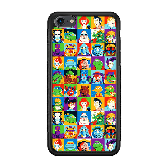 Teenage Mutant Ninja Turtles Character in Collage iPhone 8 Case
