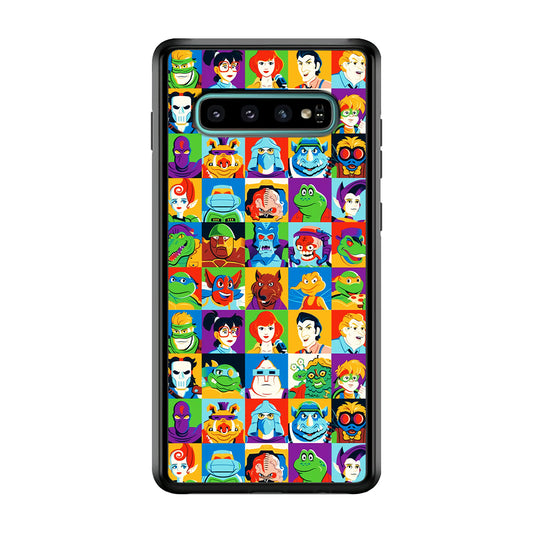 Teenage Mutant Ninja Turtles Character in Collage Samsung Galaxy S10 Plus Case
