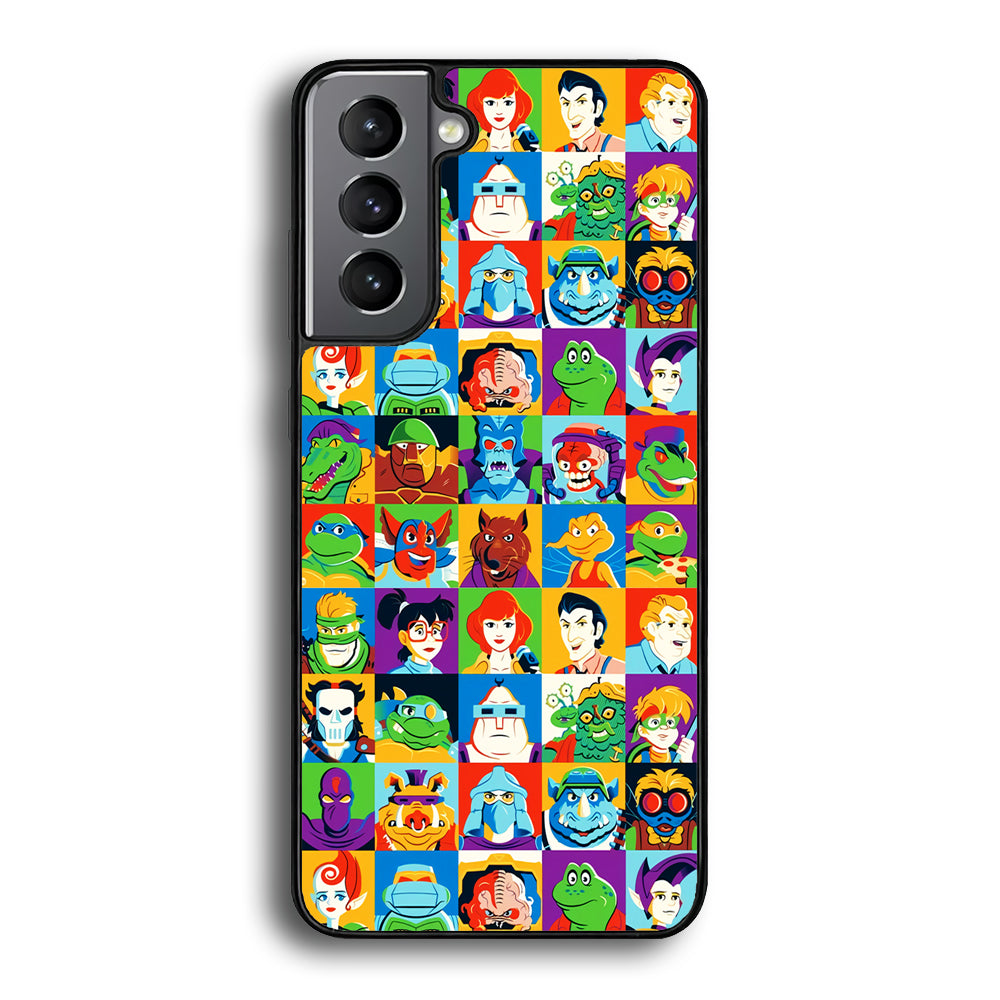 Teenage Mutant Ninja Turtles Character in Collage Samsung Galaxy S21 Case