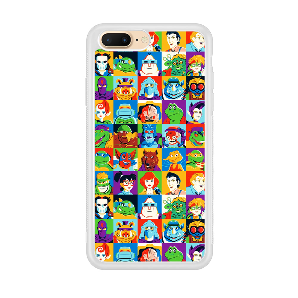 Teenage Mutant Ninja Turtles Character in Collage iPhone 8 Plus Case