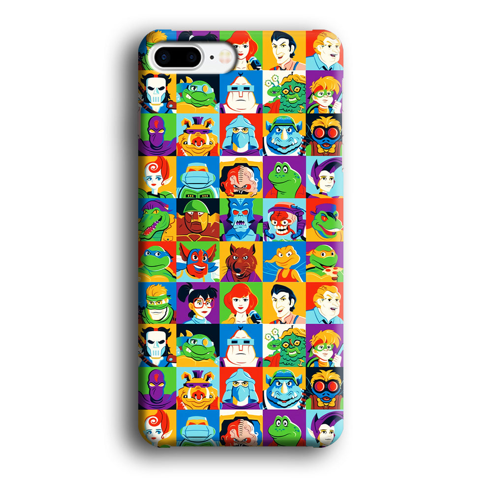 Teenage Mutant Ninja Turtles Character in Collage iPhone 8 Plus Case