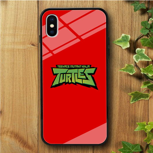 Teenage Mutant Ninja Red iPhone X Tempered Glass Case