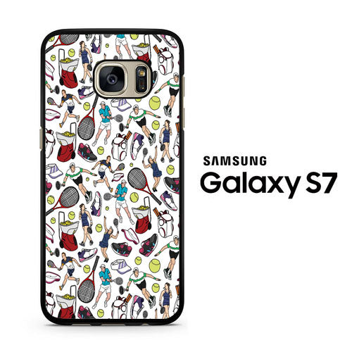 Tennis Doodle Equipment Samsung Galaxy S7 Case