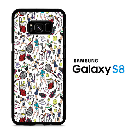 Tennis Doodle Equipment Samsung Galaxy S8 Case
