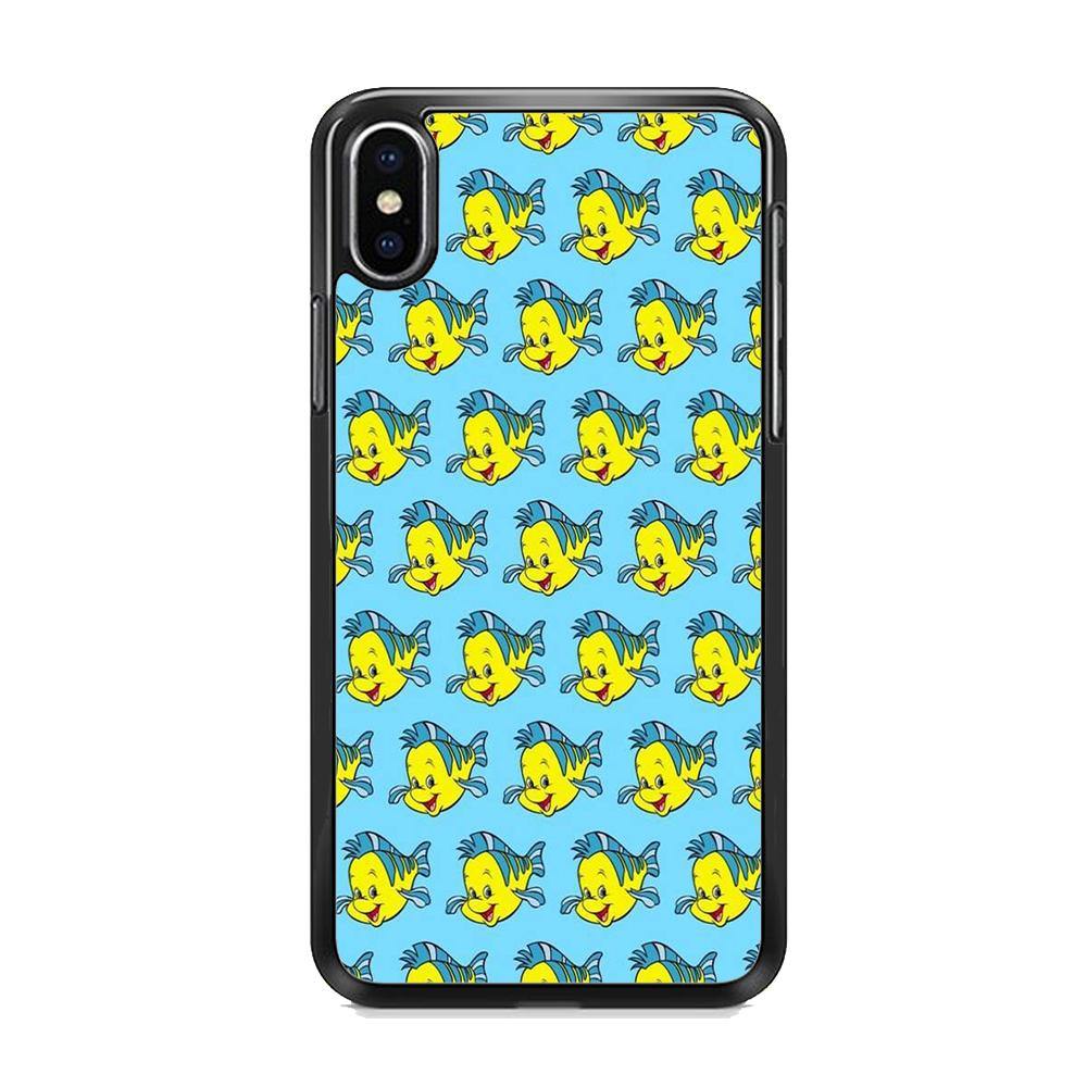 The Little Mermaid Flounder Doodle iPhone X Case - ezzyst