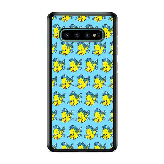 The Little Mermaid Flounder Doodle Samsung Galaxy S10 Plus Case - ezzyst
