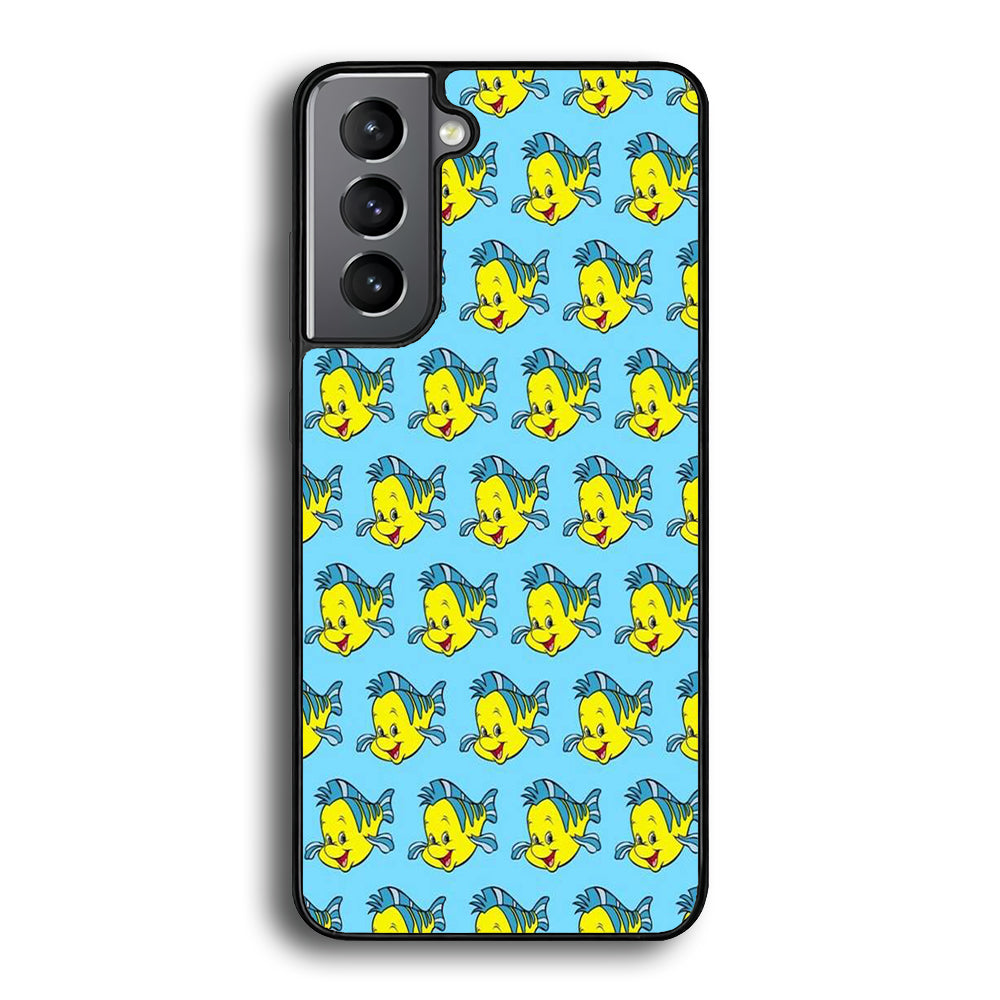 The Little Mermaid Flounder Doodle Samsung Galaxy S21 Plus Case