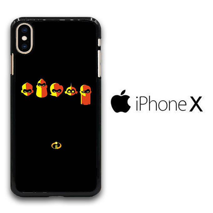 The Incredibles Logo Black iPhone X Case