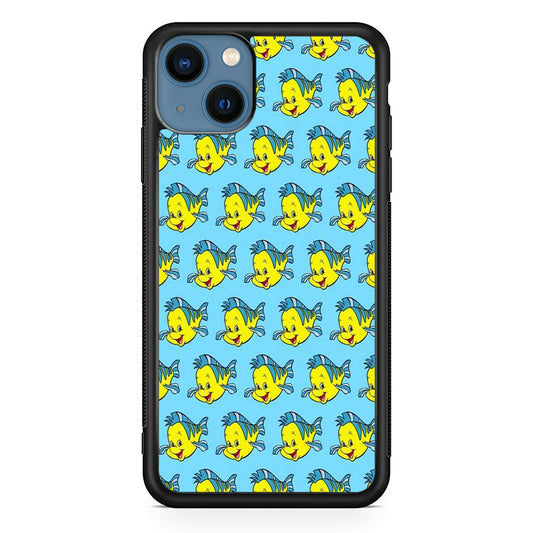The Little Mermaid Flounder Doodle iPhone 13 Case
