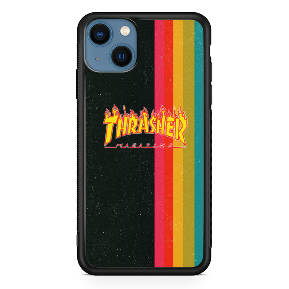 Thrasher Dim Grey Filter Rainbow Pain iPhone 13 Case - Ezzystore