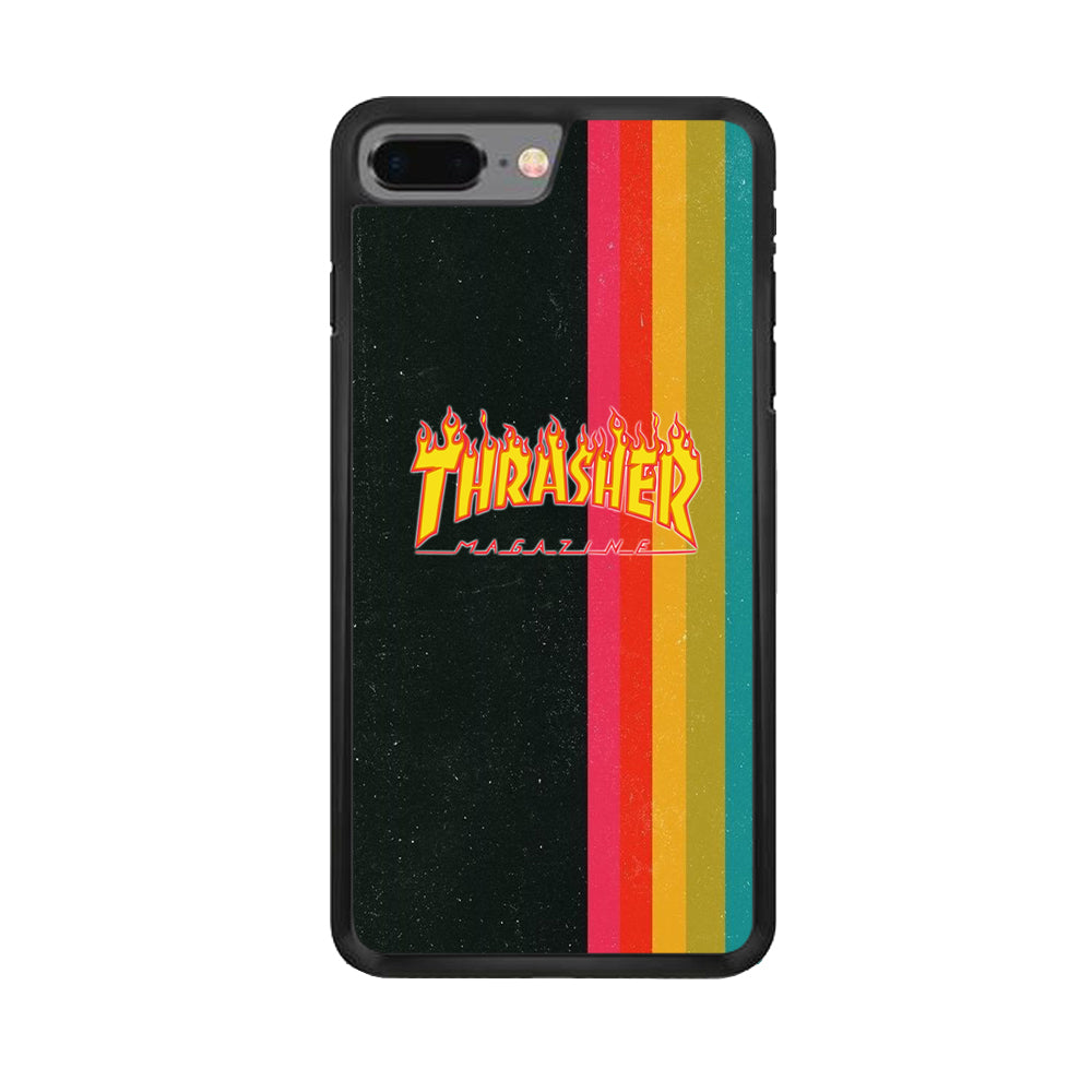 Thrasher Dim Grey Filter Rainbow Pain iPhone 8 Plus Case - Ezzystore
