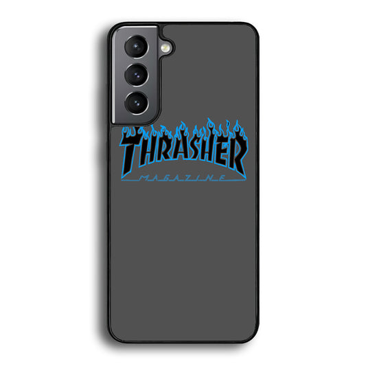 Thrasher Deeph Royal Grey Blue Fire Samsung Galaxy S21 Case - Ezzystore