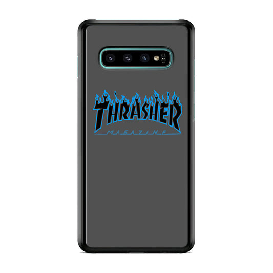 Thrasher Deeph Royal Grey Blue Fire Samsung Galaxy S10 Plus Case - Ezzystore