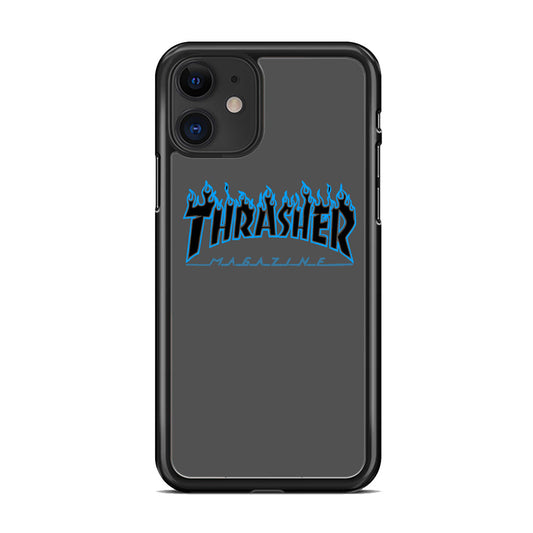 Thrasher Deeph Royal Grey Blue Fire iPhone 11 Case - Ezzystore