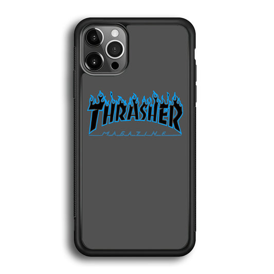 Thrasher Deeph Royal Grey Blue Fire iPhone 12 Pro Case - Ezzystore