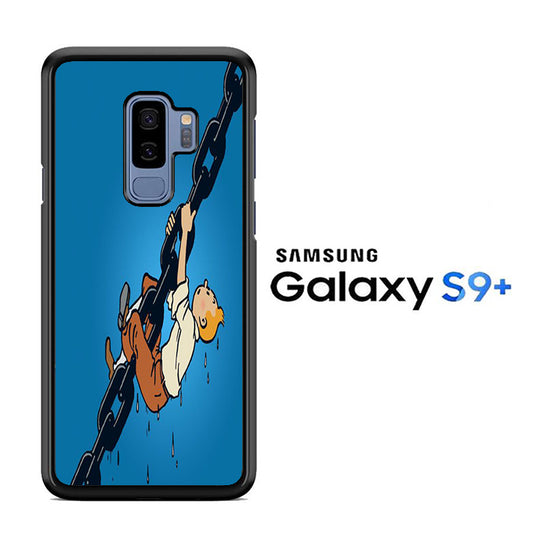 Tintin Climb On The Chain Samsung Galaxy S9 Plus Case
