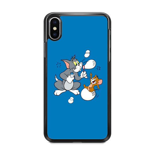 Tom And Jerry Blue Ballon Soap iPhone Xs Case