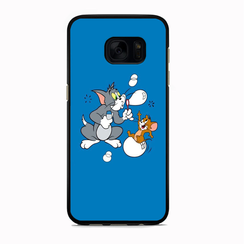 Tom And Jerry Blue Ballon Soap Samsung Galaxy S7 Case