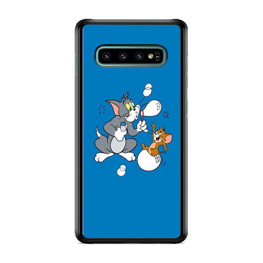 Tom And Jerry Blue Ballon Soap Samsung Galaxy S10 Plus Case