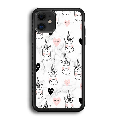 Unicorn Marble White iPhone 12 Case