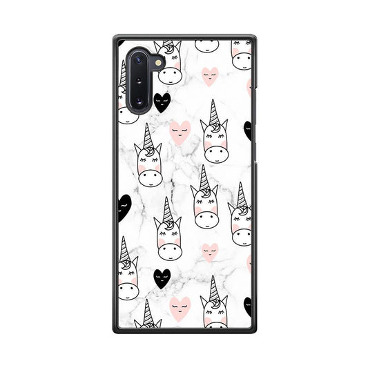 Unicorn Marble White Samsung Galaxy Note 10 Case - ezzyst