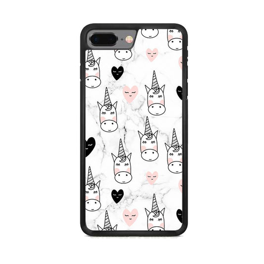Unicorn Marble White iPhone 8 Plus Case - ezzyst