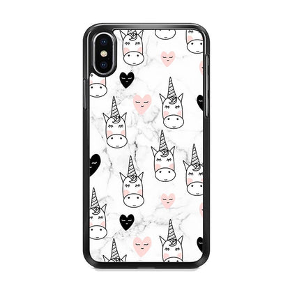 Unicorn Marble White iPhone Xs Case - ezzyst