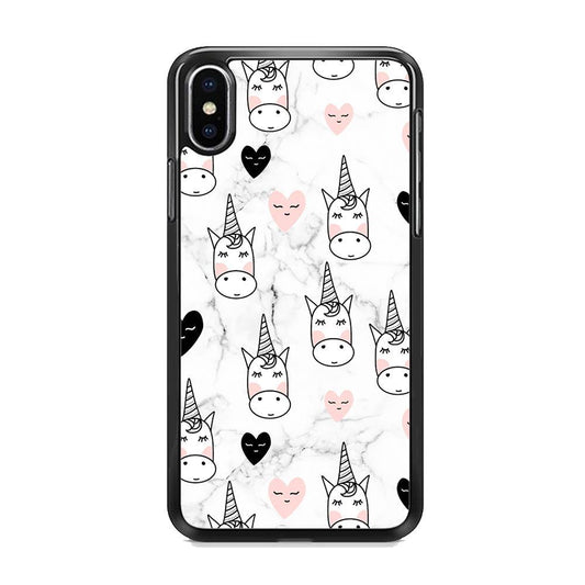 Unicorn Marble White iPhone Xs Case - ezzyst
