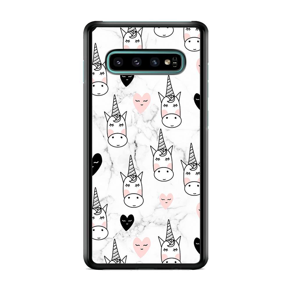 Unicorn Marble White Samsung Galaxy S10 Plus Case - ezzyst