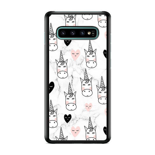 Unicorn Marble White Samsung Galaxy S10 Plus Case - ezzyst