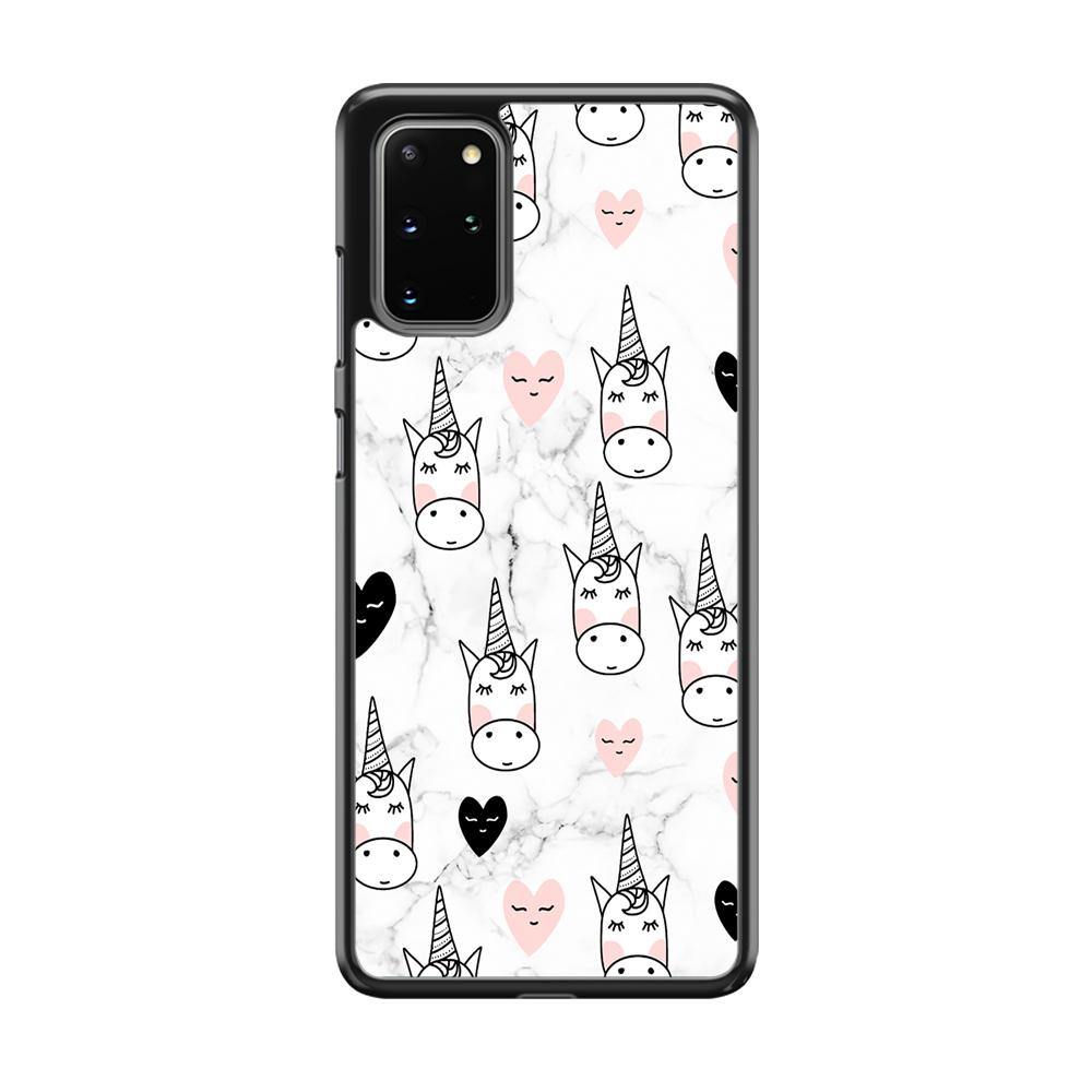 Unicorn Marble White Samsung Galaxy S20 Plus Case - ezzyst