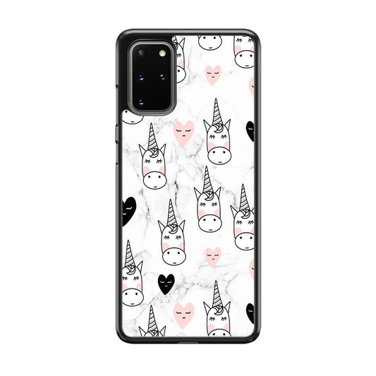 Unicorn Marble White Samsung Galaxy S20 Plus Case - ezzyst