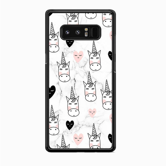 Unicorn Marble White Samsung Galaxy Note 8 Case - ezzyst