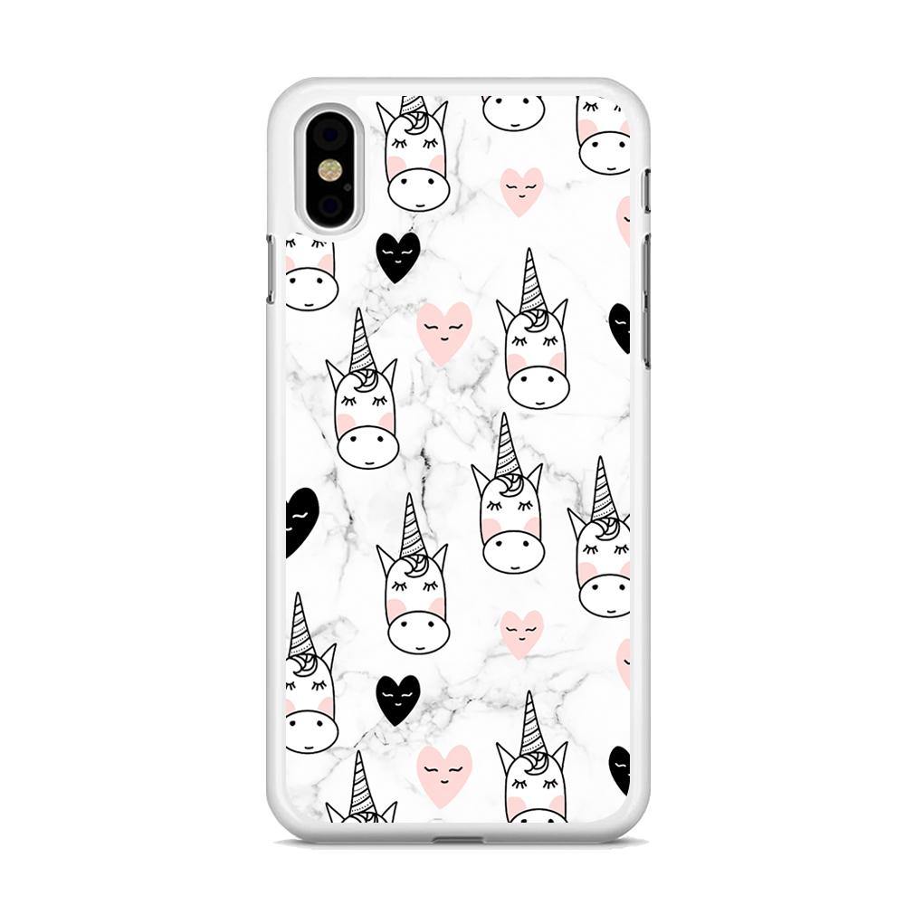 Unicorn Marble White iPhone Xs Case - ezzyst