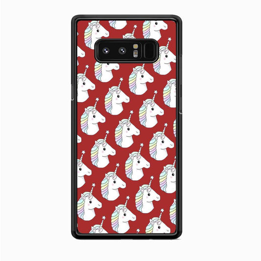Unicorn Maroon Doodle Samsung Galaxy Note 8 Case - ezzyst