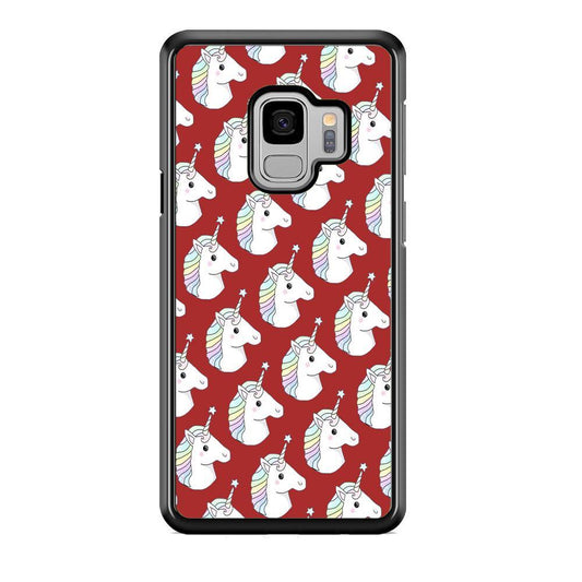Unicorn Maroon Doodle Samsung Galaxy S9 Case - ezzyst