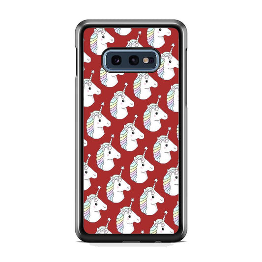 Unicorn Maroon Doodle Samsung Galaxy 10e Case - ezzyst