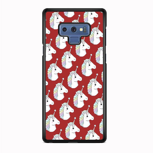 Unicorn Maroon Doodle Samsung Galaxy Note 9 Case - ezzyst