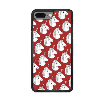 Unicorn Maroon Doodle iPhone 7 Plus Case - ezzyst