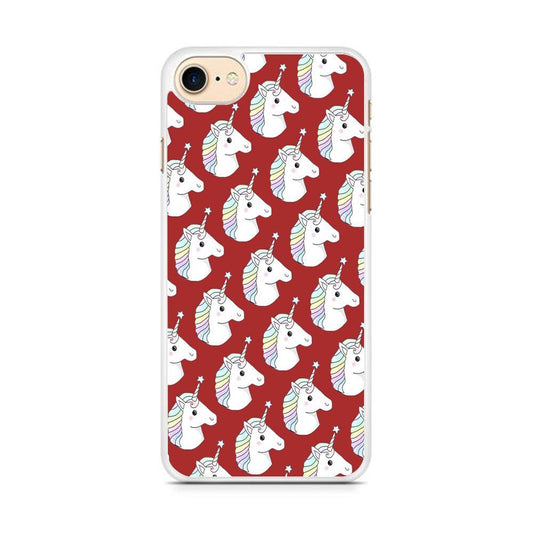 Unicorn Maroon Doodle iPhone 7 Case - ezzyst