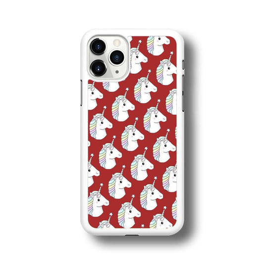 Unicorn Maroon Doodle iPhone 11 Pro Max Case - ezzyst